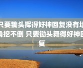只要锄头挥得好神回复没有墙角挖不倒 只要锄头舞得好神回复