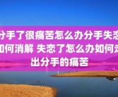 分手了很痛苦怎么办分手失恋如何消解 失恋了怎么办如何走出分手的痛苦