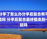 分手了怎么办分手后复合有可能吗 分手后复合最终能走到一起吗