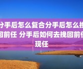 分手后怎么复合分手后怎么挽回前任 分手后如何去挽回前任现任