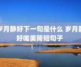 岁月静好下一句是什么 岁月静好唯美简短句子 