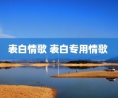 表白情歌 表白专用情歌 