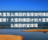 大宝怎么挽回的宝嫂如何挽回宝嫂？大宝的挽回计划大宝怎么挽回的宝嫂呢