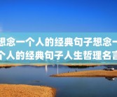 想念一个人的经典句子想念一个人的经典句子人生哲理名言