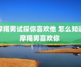 摩羯男试探你喜欢他 怎么知道摩羯男喜欢你 