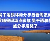 吴千语跟林峰分手后看周杰伦演唱会现场点彩虹 吴千语和林峰分手后哭了