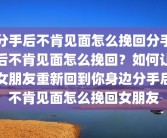 分手后不肯见面怎么挽回分手后不肯见面怎么挽回？如何让女朋友重新回到你身边分手后不肯见面怎么挽回女朋友