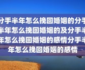 分手半年怎么挽回婚姻的分手半年怎么挽回婚姻的及分手半年怎么挽回婚姻的感情分手半年怎么挽回婚姻的感情
