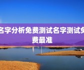 名字分析免费测试名字测试免费最准