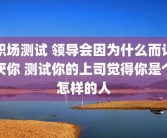 职场测试 领导会因为什么而讨厌你 测试你的上司觉得你是个怎样的人