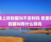 晚上听到猫叫不吉利吗 夜里听到猫叫有什么预兆 