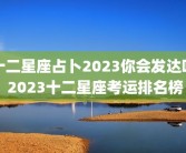 十二星座占卜2023你会发达吗 2023十二星座考运排名榜
