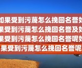 如果受到污蔑怎么挽回名誉如果受到污蔑怎么挽回名誉及如果受到污蔑怎么挽回名誉呢如果受到污蔑怎么挽回名誉呢