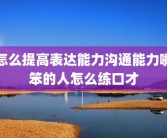 怎么提高表达能力沟通能力嘴笨的人怎么练口才
