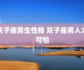 双子座男生性格 双子座男人太可怕