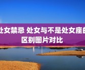 处女禁忌 处女与不是处女座的区别图片对比 