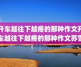 开车越往下越疼的那种作文开车越往下越疼的那种作文苏雪