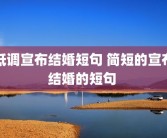 低调宣布结婚短句 简短的宣布结婚的短句 