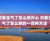对象生气了怎么哄开心 对象生气了怎么哄的一百种方法 