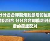 分分合合却能走到最后的星座情侣组合 分分合合却能走到最后的星座配对