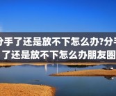 分手了还是放不下怎么办?分手了还是放不下怎么办朋友圈