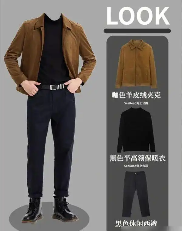 秋冬男生穿搭指南:160-180cm身高简约风,八套高级感搭配全解析 第2张 秋冬男生穿搭指南:160-180cm身高简约风,八套高级感搭配全解析 第2张